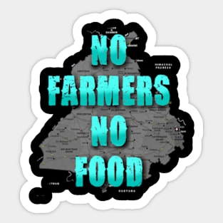 No Farmers No Food Sticker